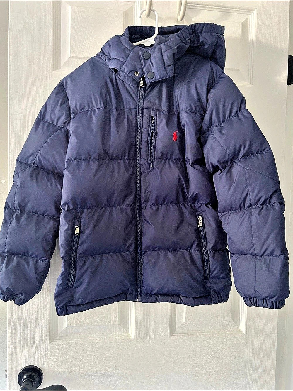 Polo Ralph Lauren Puffer Jacket Kids Large Navy Blue (READ)